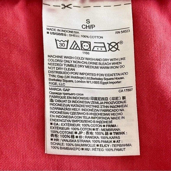 GAP Coral Red Long Sleeve Zip Up Utility Jacket Size Small - Picture 7 of 10